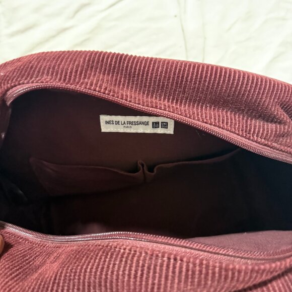 Ines de la Fressange x Uniqlo Red Corduroy Boston Bag - Picture 2 of 2